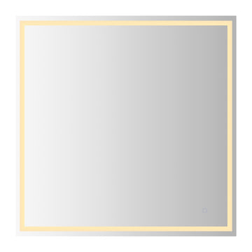 Pax Rectangular Frameless Anti-Fog Aluminum Front/Back-lit Tri-color LED Bathroom Vanity Mirror with Smart Touch Control